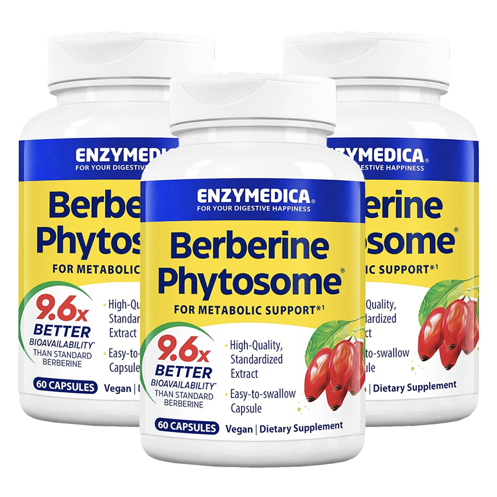 엔자이메디카 흡수율 9.6배 향상 파이토좀 베르베린 파이토솜 60캡슐 60정, 3개 제품 이미지