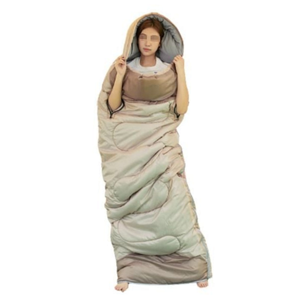 경량 캠핑 침낭 휴대용 이불형 침낭 사계절 방한 - 메인 이미지