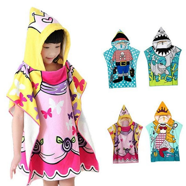 후드 비치 타올 바다 비치 가운 수영복 물놀이