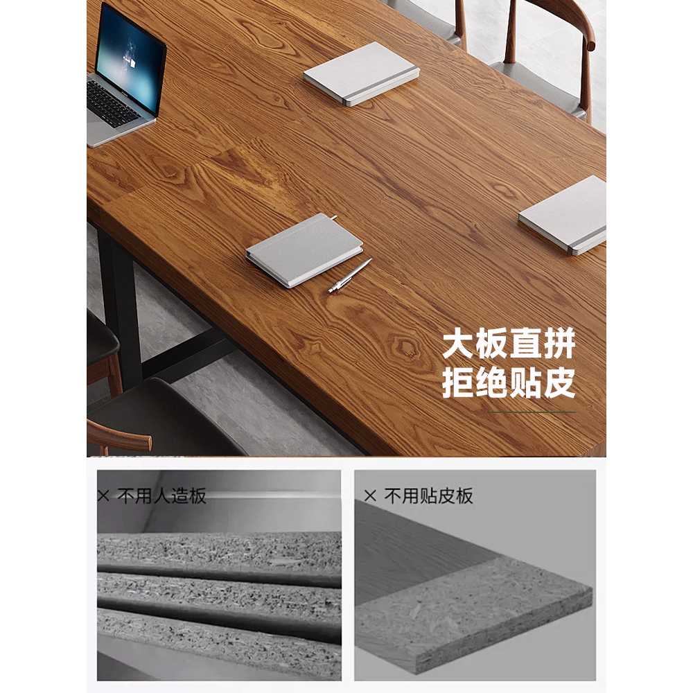 우드슬랩 원목 테이블 회의실용 고급 천연 대형 가구 220x80x75 (두께 50mm) - 상세 이미지 2