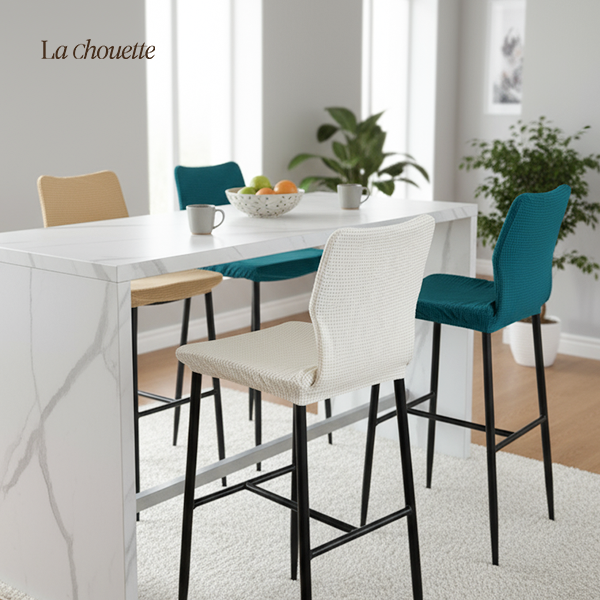 라슈에뜨 생활방수 식탁의자 등받이커버 등받이 교체 의자 덮개 커버 아이보리