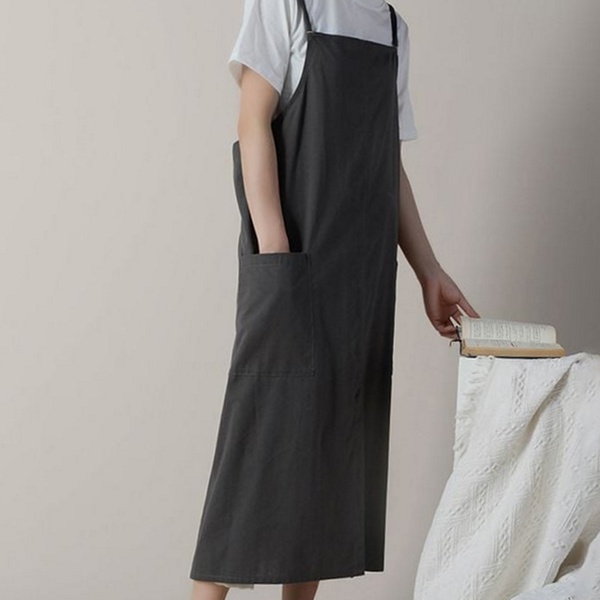 포켓 멜빵 앞치마 원피스형 원피스 앞치마 데 홈카페