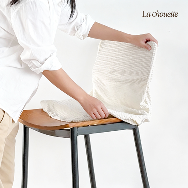 라슈에뜨 생활방수 식탁의자 등받이커버 등받이 교체 의자 덮개 커버 아이보리