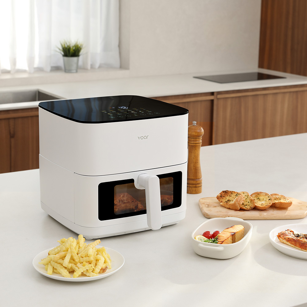 보아르 듀얼히팅 상하열선 에어프라이어 냉동피자 8L 바스켓 대용량 에어프라이기