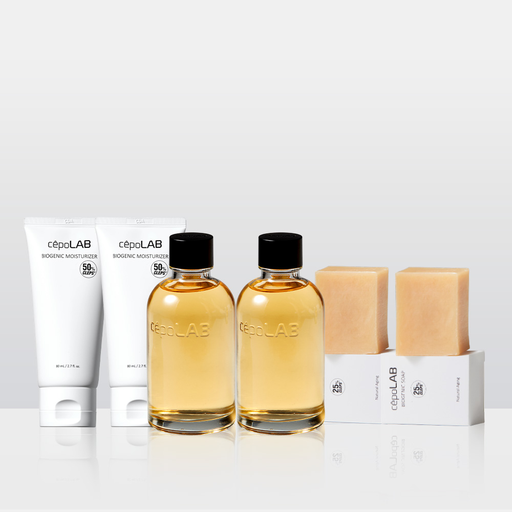 세포랩 바이오제닉 에센스 90% 155ml 2개 + 모이스처라이저 80ml 2개 + 솝 2개 제품 이미지