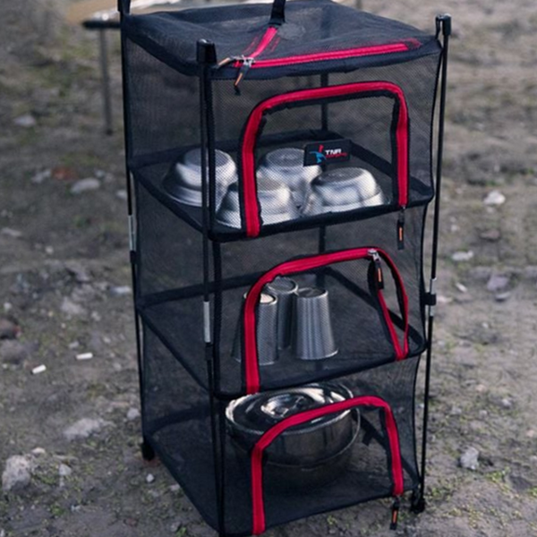 아웃도어 캠핑 식기 건조대 메쉬 캠핑 망 정리대