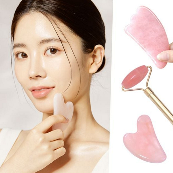장미석 괄사 마사지 로즈 얼굴 괄사 허벅지 어깨 - 상품 이미지