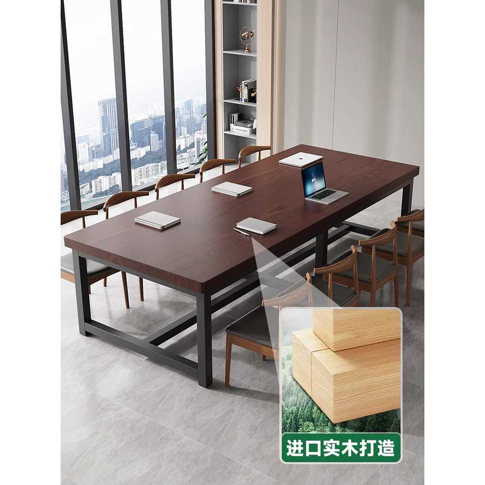 우드슬랩 원목 테이블 회의실용 고급 천연 대형 가구 220x80x75 (두께 50mm) - 상세 이미지 3