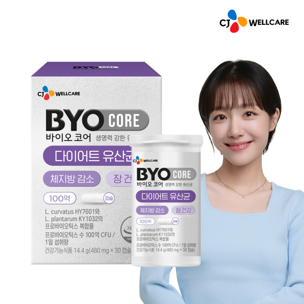 CJ 바이오코어 100억 다이어트 유산균 체지방 감소 최화정 유산균 30캡슐, 1개 - 상품 이미지