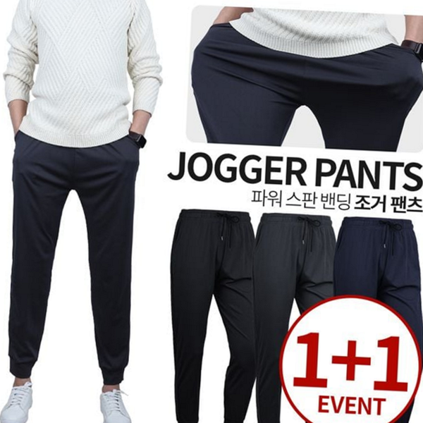 데일리 남성 조거 팬츠 프리미엄 조거 팬츠 밴딩 가을 - 메인 이미지