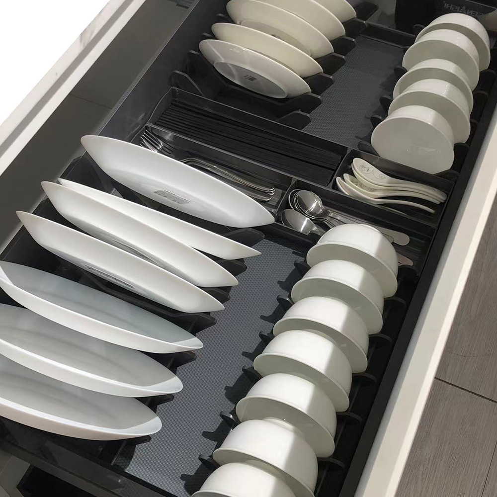 주방서랍정리함 싱크대서랍장 그릇 분배함 냄비 정리함 2단 세트 - 상품 이미지