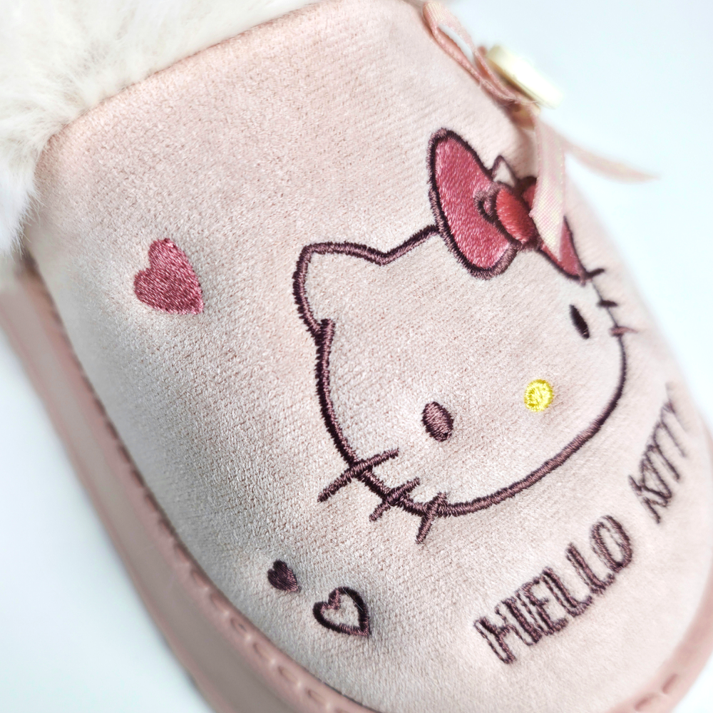 키티 털슬리퍼 겨울 사무실 양털 퍼 뽀글이 앞막힌 여성 슬리퍼