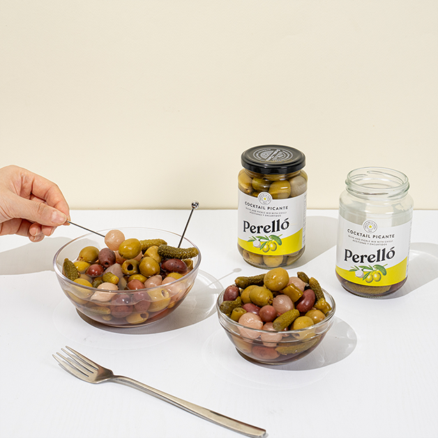 페렐로 칵테일 피칸테 올리브 350g 병 (만자닐라+꾸끼요 올리브+미니어니언+베이비졀킨+긴디야고추 절임) - 상세 이미지 4