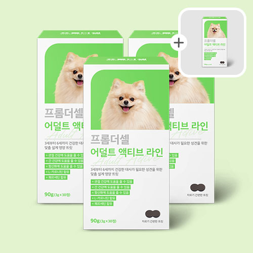 프롬더셀 강아지 성견전용 심장, 관절, 눈물자국, 알러지완화, 항산화 종합영양제 3박스 - 상품 이미지