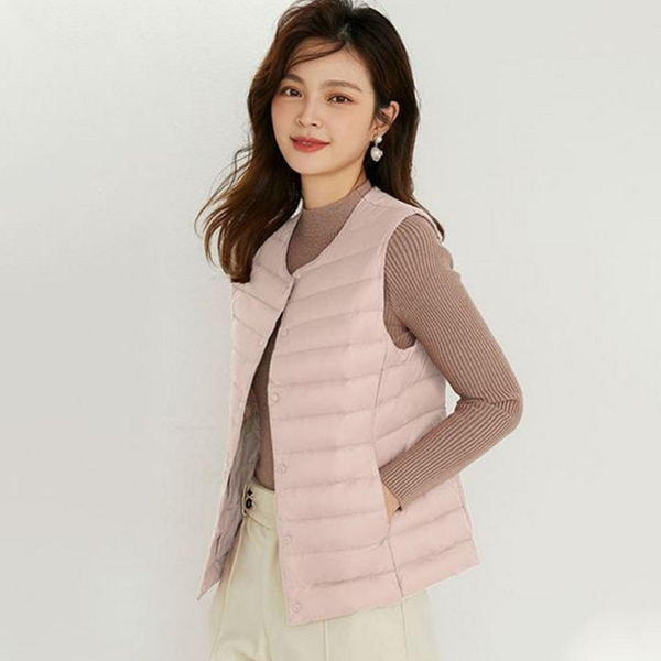 데일리 여성 경량 패딩 조끼 레이어드 경량 패딩 베스트 - 메인 이미지