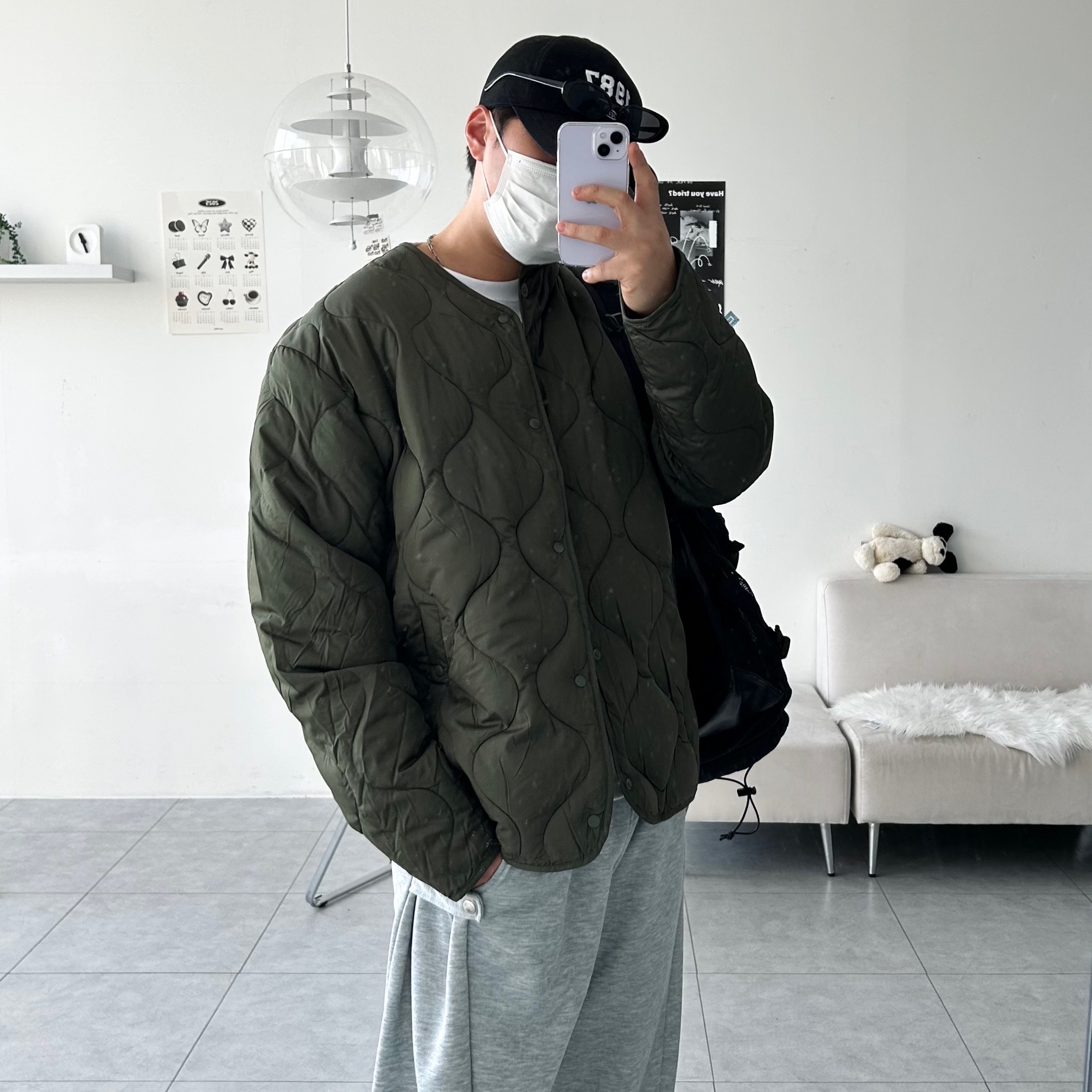 얇은패딩 남자숏패딩 깔깔이패딩 - 상세 이미지 5