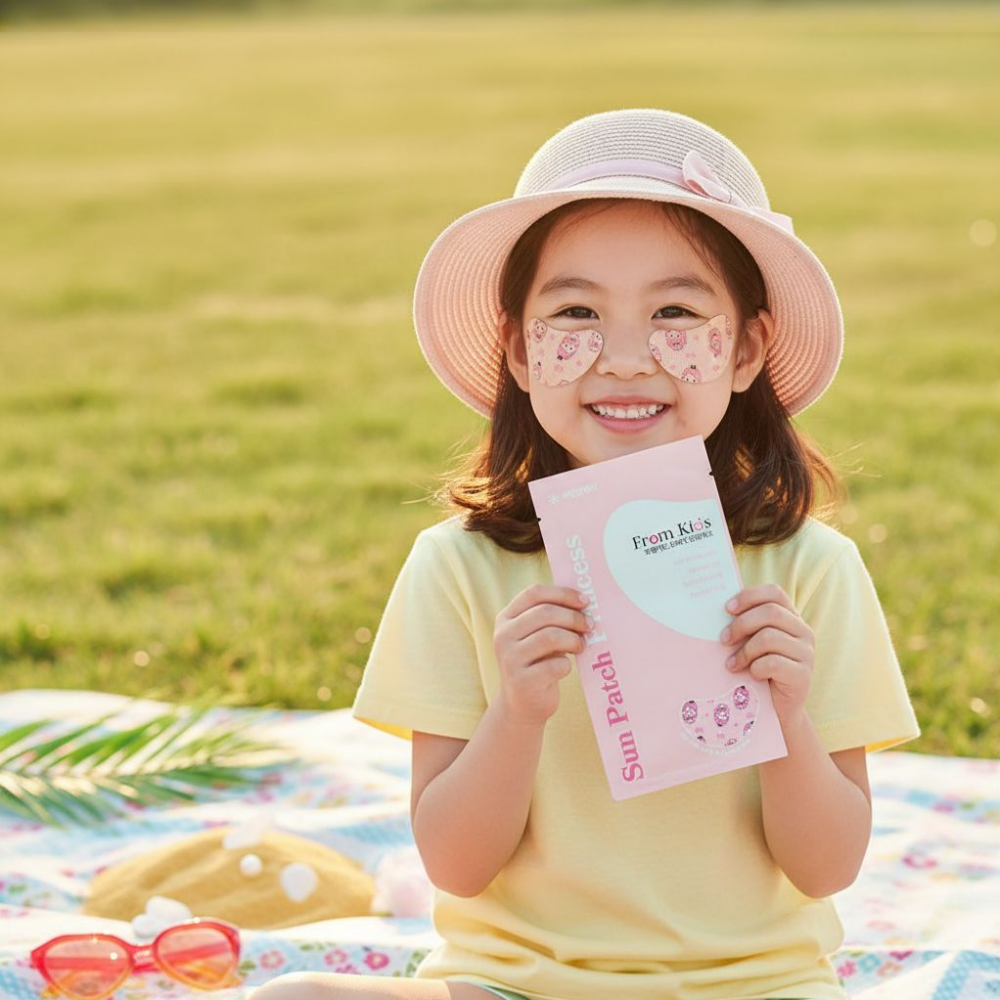 프롬키즈 하트 쿨링 선패치 2종 유아 어린이 초등 무자극 자외선 주근깨 차단 - 상품 이미지