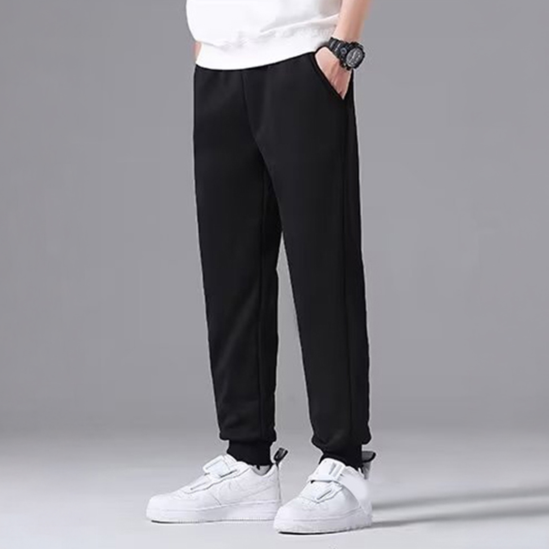 남자 기모 양털 바지 와이드 일자 두꺼운 겨울 밴딩 팬츠 빅사이즈 3XL 4XL 5XL 이미지 6