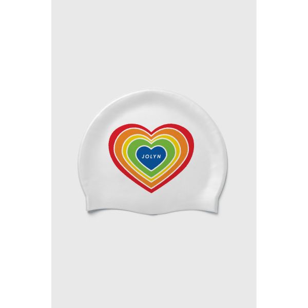 졸린 러버 하트 실리콘 수모 수영모자 Jolyn Silicone Swim Cap (prints) - Lover Heart - 메인 이미지