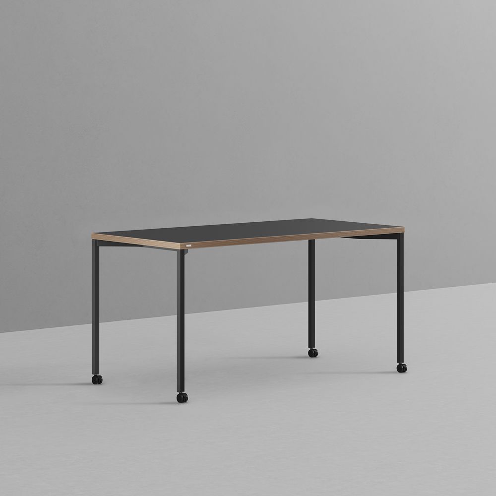 데스커 베이직책상 이동형 1400x700mm, 빈티지블랙 - 상품 이미지