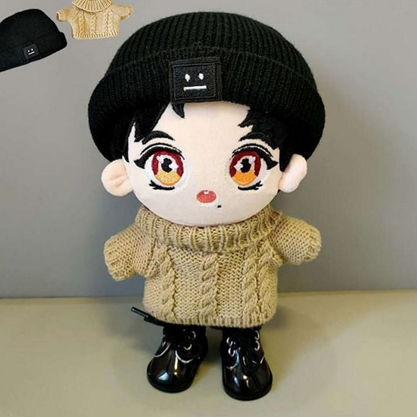 아이돌 20cm 인형 옷 니트 20cm 인형 비니 스웨터 - 메인 이미지