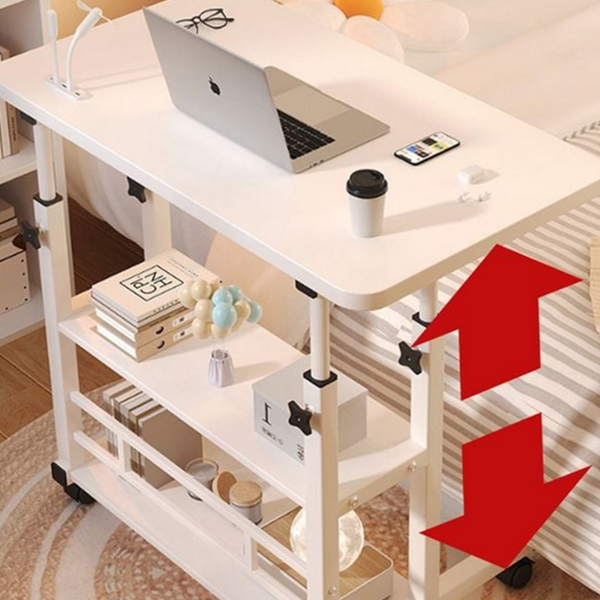 선반형 높이 조절 사이드 테이블 바퀴형 이동식 사이드 테이블