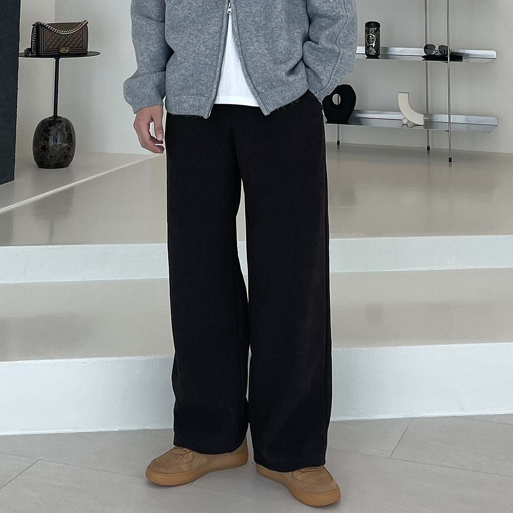 코듀로이 팬츠 9부 10부 남자 기모바지 골덴 남자 겨울바지 - 상세 이미지 2