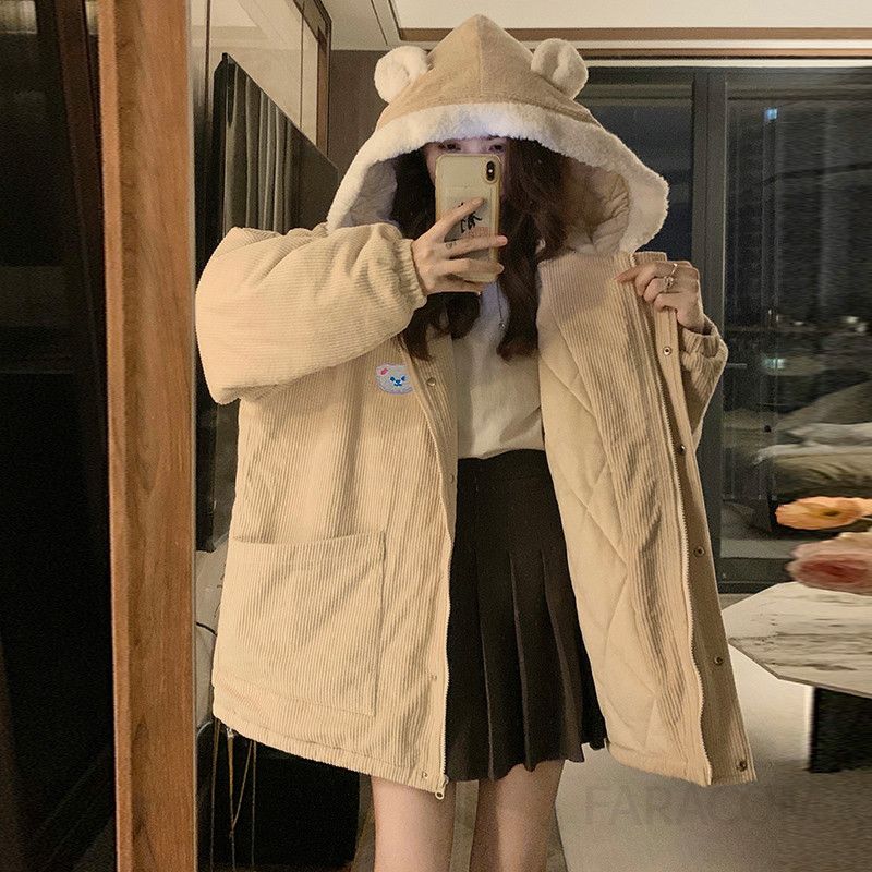 여성 겨울 후드 코튼 패딩 재킷 두꺼운 퀼팅 스타일 캐주얼한 착용감 따뜻한 아우터 패딩코트 - 상세 이미지 5