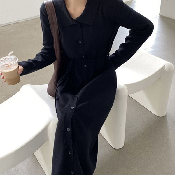 루즈핏 여성 롱 원피스 데일리 롱 원피스 오피스 하객룩 - 메인 이미지