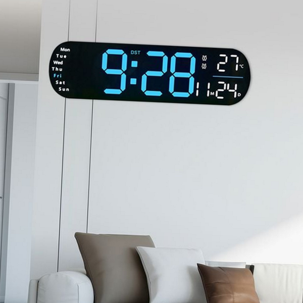 디자인 led 벽 시계 무소음 디지털 벽 시계 라운딩 - 상품 이미지
