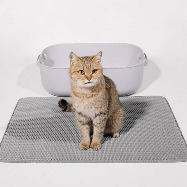 모래받이 고양이 모래 매트 벌집 고양이 화장실 매트 발판 - 메인 이미지