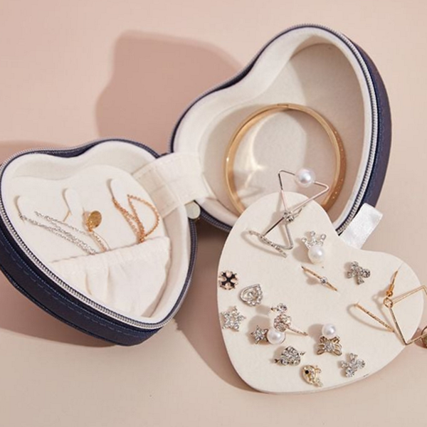 휴대용 미니 보석함 여행용 하트 보석함 악세사리 주얼리함
