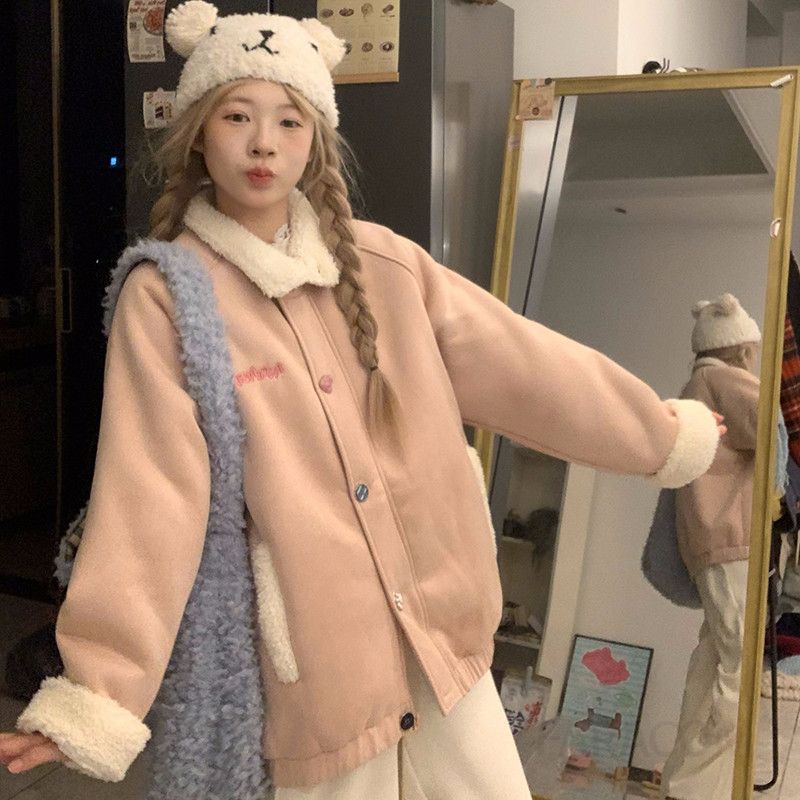 여성 루즈핏 덤블카라 숏 패딩 점퍼 자켓 도톰한 따뜻한 겨울 아우터 보온성 좋은 오버핏 캐주얼 코디템 - 메인 이미지