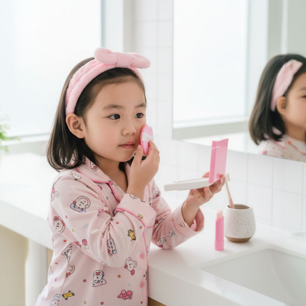 [팩트+립밤]프롬키즈 스킨듀오 세트 유아 어린이 초등 스킨케어 화장놀이 뷰티 선물