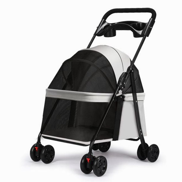접이식 애견 유모차 휴대용 강아지 유모차 산책 외출용