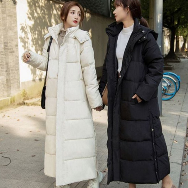 베이직 여성 롱 패딩 캐주얼 롱 다운 패딩 데일리 - 상품 이미지