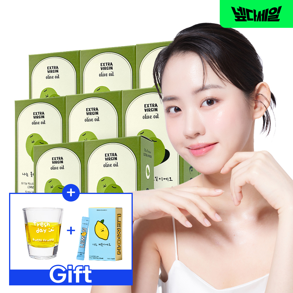 뚜띠프루티 나는 올리브오일이에오 유기농 엑스트라버진 올리브오일 스틱 공복 140ml, 8개 - 상품 이미지