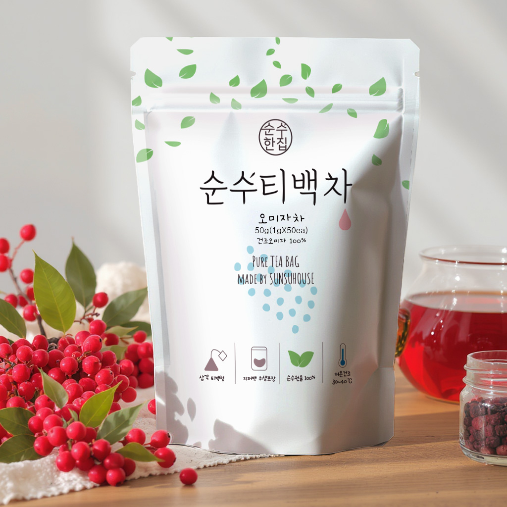 순수한집 국산 문경 오미자차 티백 50개입 - 상세 이미지 4
