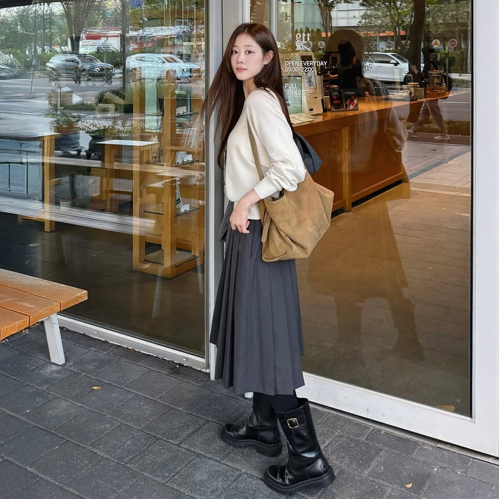 25FW 뉴클래식 플리츠 스커트 - 상세 이미지 4
