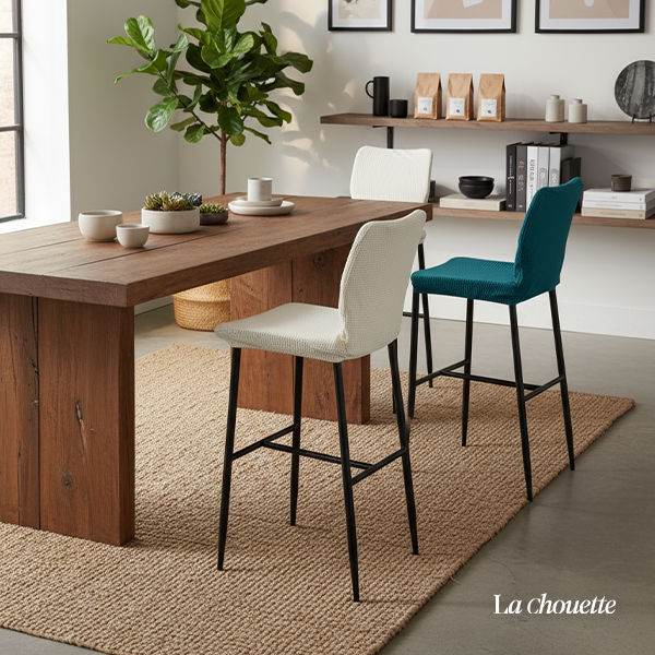 라슈에뜨 생활방수 식탁의자 등받이커버 등받이 교체 의자 덮개 커버 아이보리