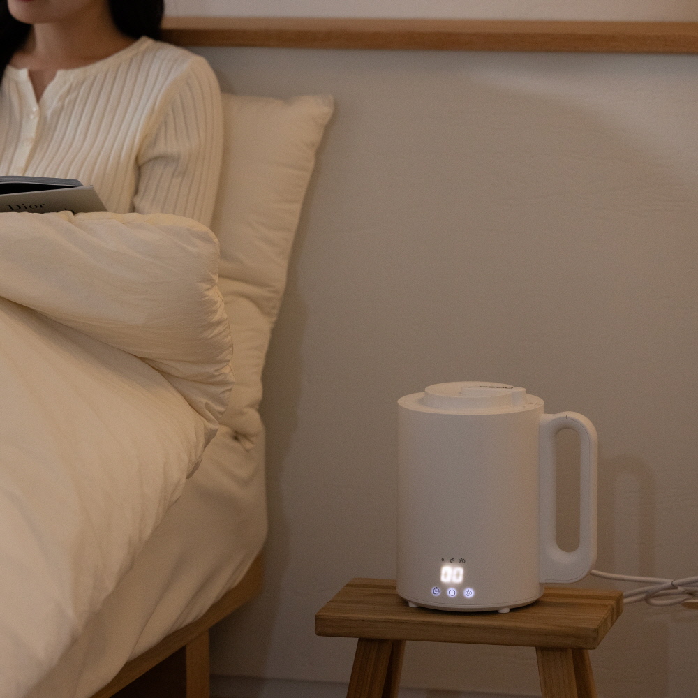 보본 미니 가열식 가습기 1.7L 스텐 원룸 자취 저소음 조용한 세척편한