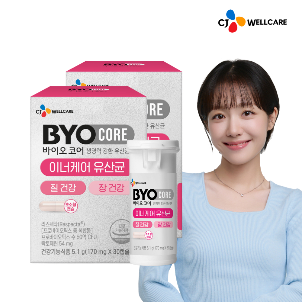 CJ 바이오코어 질 건강 이너케어 유산균 리스펙타 기능성 여성 건강 30캡슐, 2개 - 메인 이미지