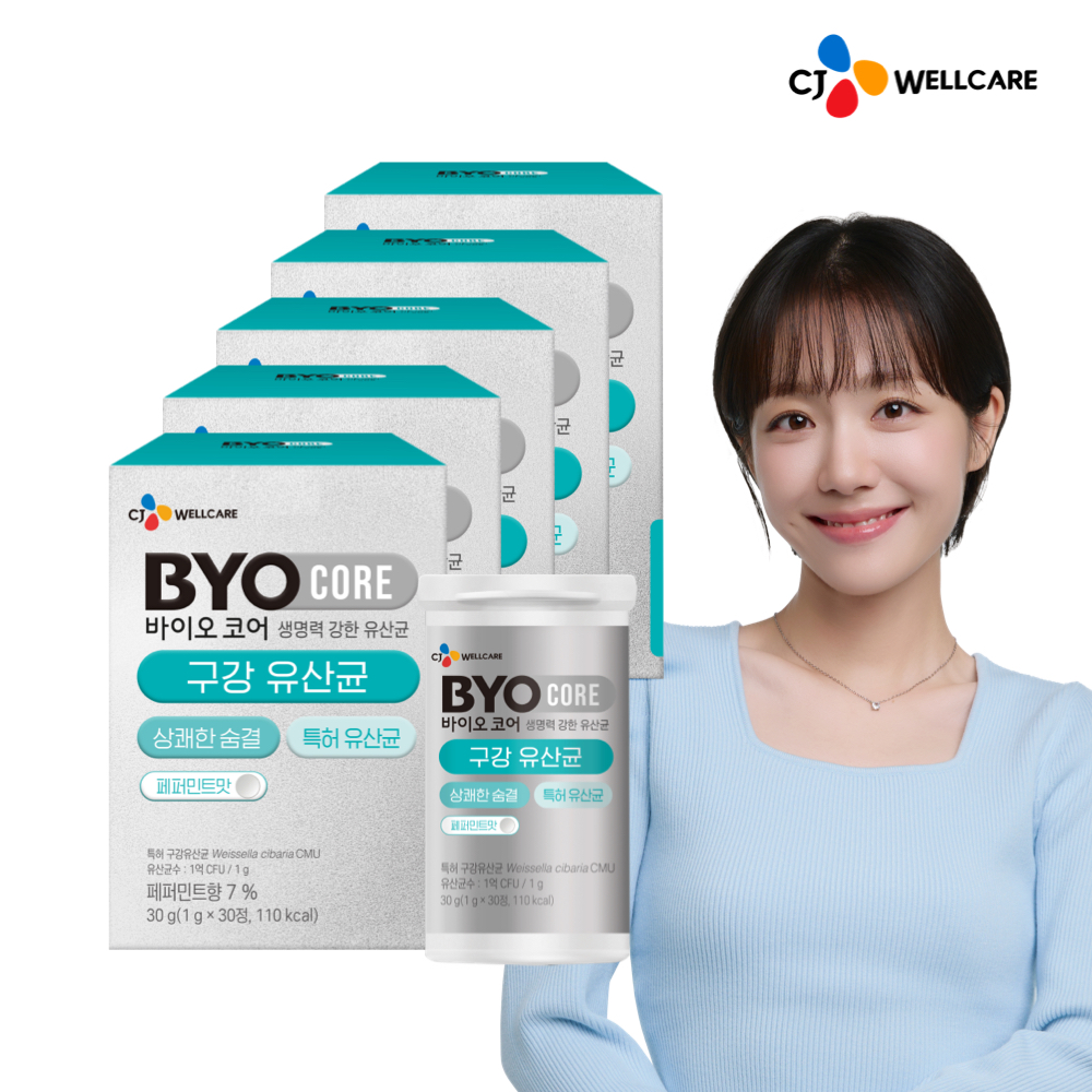 CJ 바이오코어 구강유산균 소주연 유산균 30정, 5개 - 상품 이미지