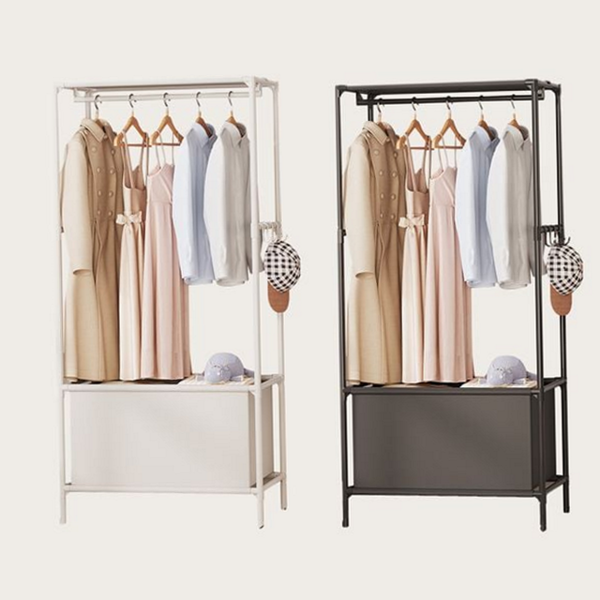 무타공 드레스 룸 행거 스탠드 철제 드레스 룸 싱글 - 메인 이미지
