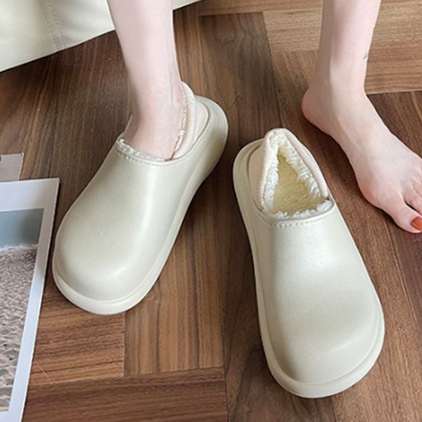 경량 겨울 털 슬리퍼 따뜻한 여성 겨울 슬리퍼 오피스털 - 메인 이미지