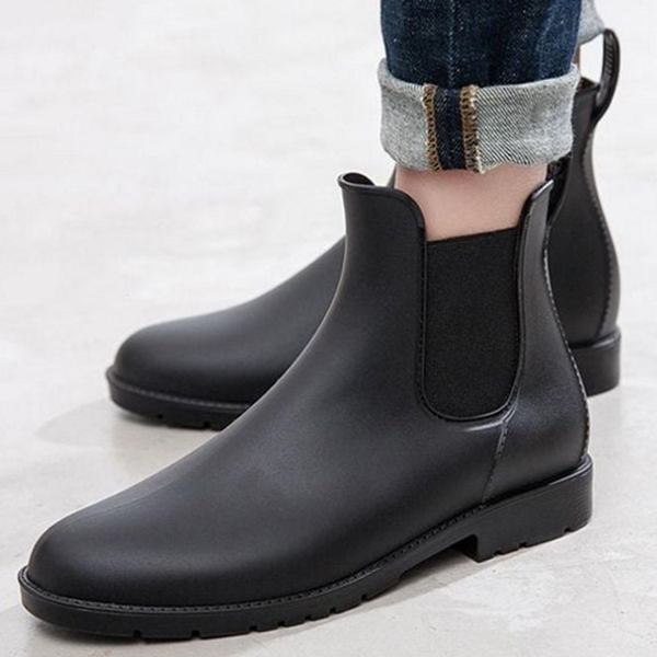 미끄럼 여성 레인 부츠 밴딩 여성 첼시 부츠 방수