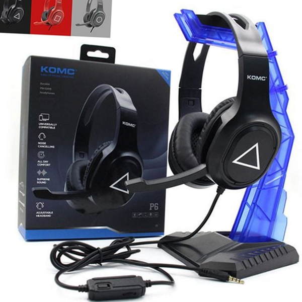 인체공학 유선 게이밍 헤드셋 오버이어 게이밍 마이크 헤드셋 컴퓨터용 - 메인 이미지