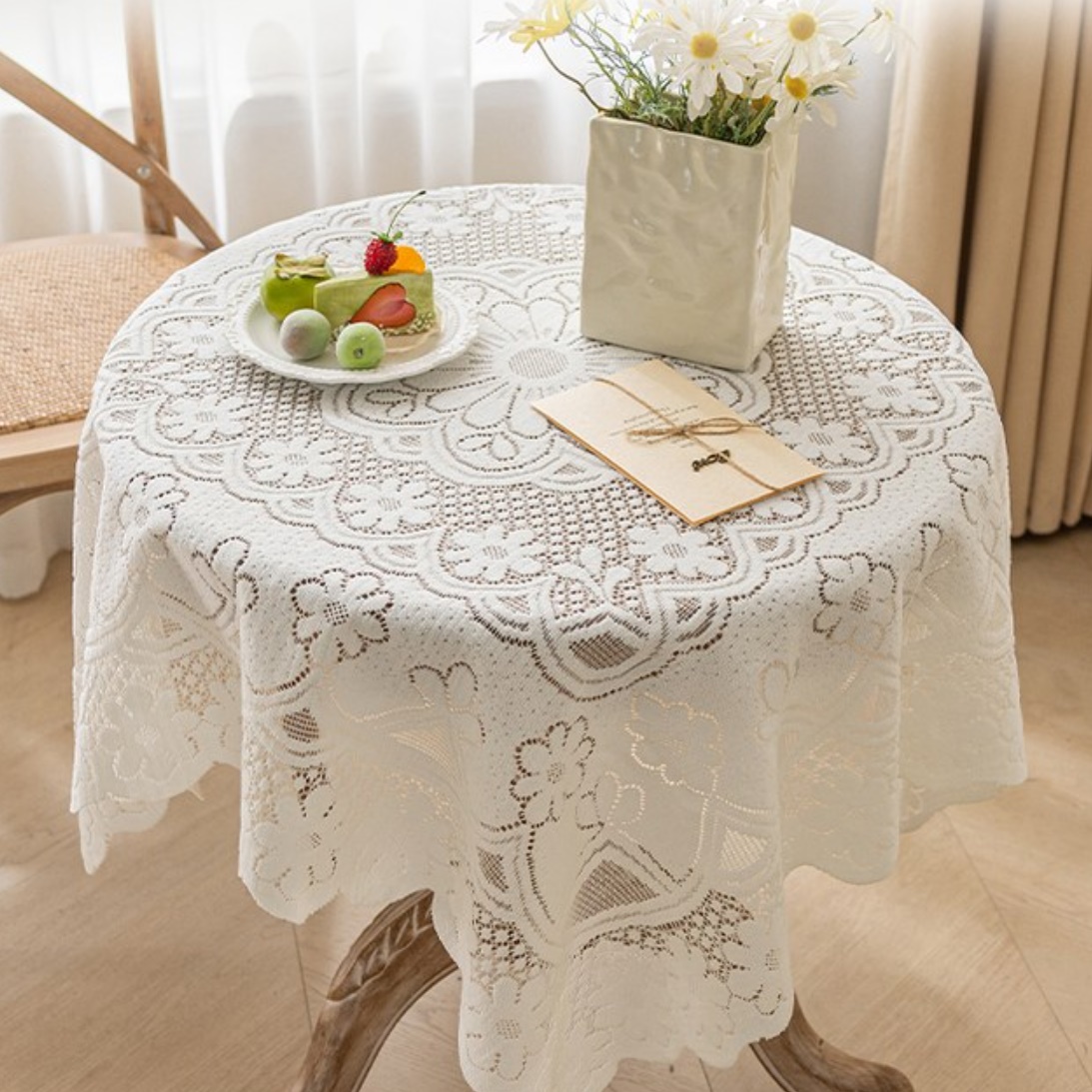 둥근식탁보 예쁜 식탁보 행사용 행사 테이블보 야외 테이블보 90x90