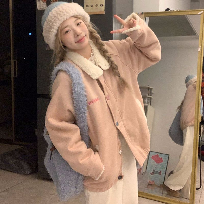 여성 루즈핏 덤블카라 숏 패딩 점퍼 자켓 도톰한 따뜻한 겨울 아우터 보온성 좋은 오버핏 캐주얼 코디템 - 상세 이미지 5