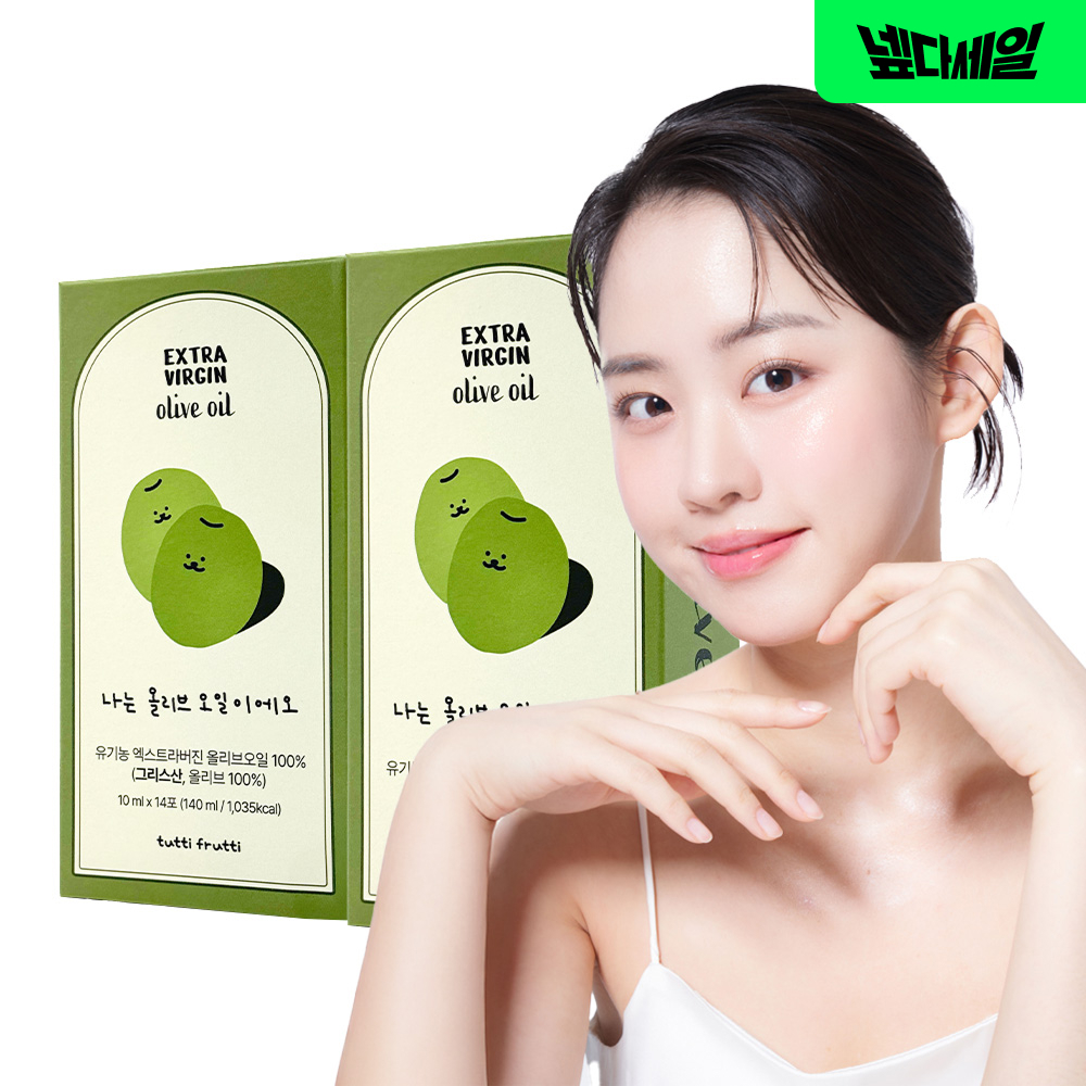 뚜띠프루티 나는 올리브오일이에오 유기농 엑스트라버진 올리브오일 스틱 공복 140ml, 2개 - 메인 이미지